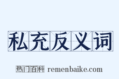私充反义词是什么意思的图片